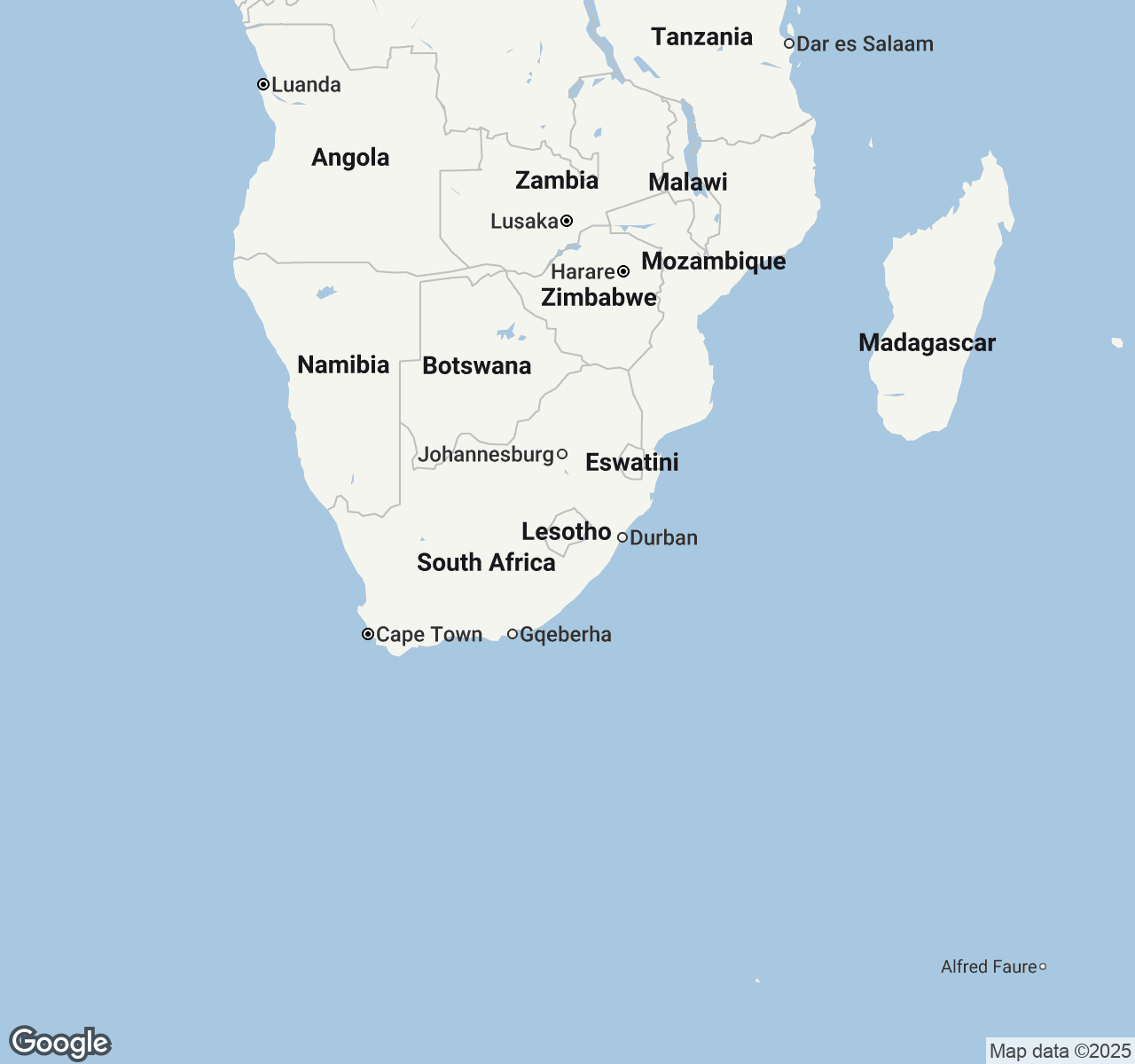 Map of Lesotho
